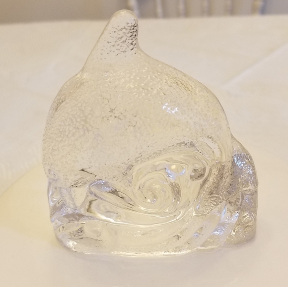 Partylite Dolphin Glass Votive Tra Holder - Picture 1 of 8